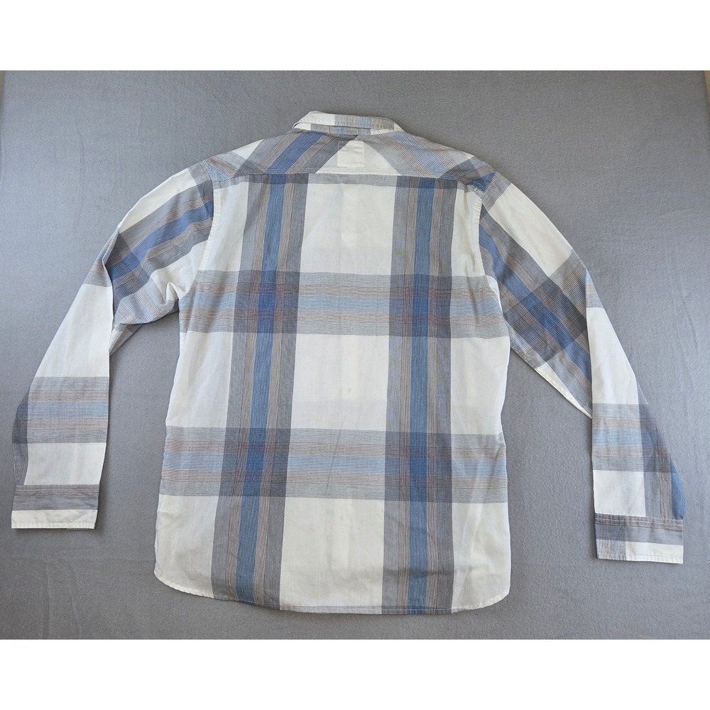 Levis Men's Blue White Plaid Long Sleeve Button Down Shirt XL Casual Lightweight - Picture 2 of 12